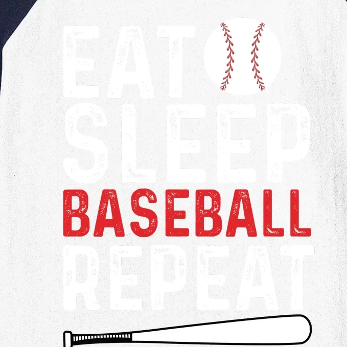 Eat Sleep Baseball Repeat Baseball Player Funny Baseball Baseball Sleeve Shirt