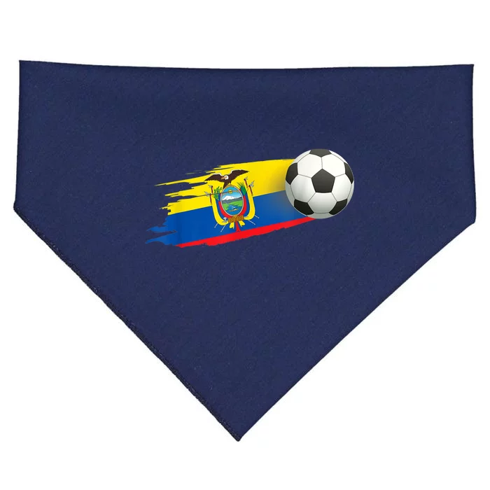 Ecuador Soccer Ball Ecuador Flag Jersey - Ecuador Football USA-Made Doggie Bandana