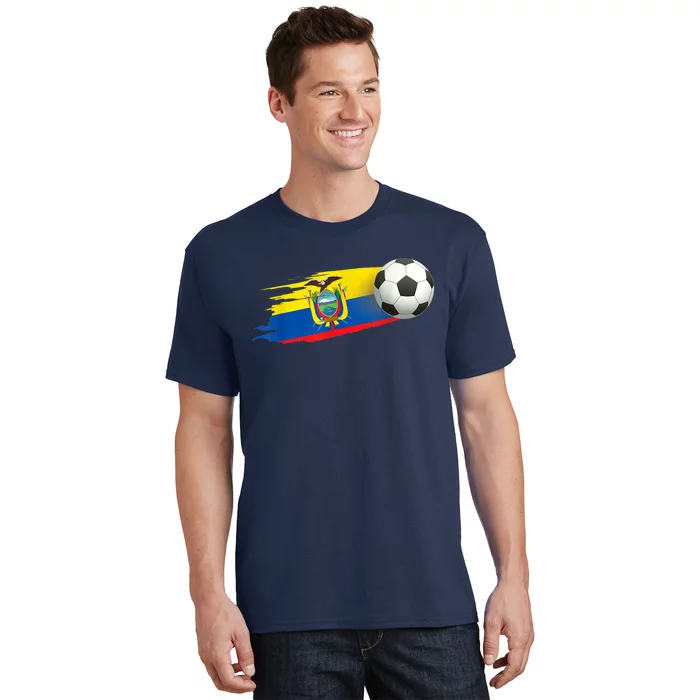 Ecuador Soccer Ball Ecuador Flag Jersey - Ecuador Football T-Shirt