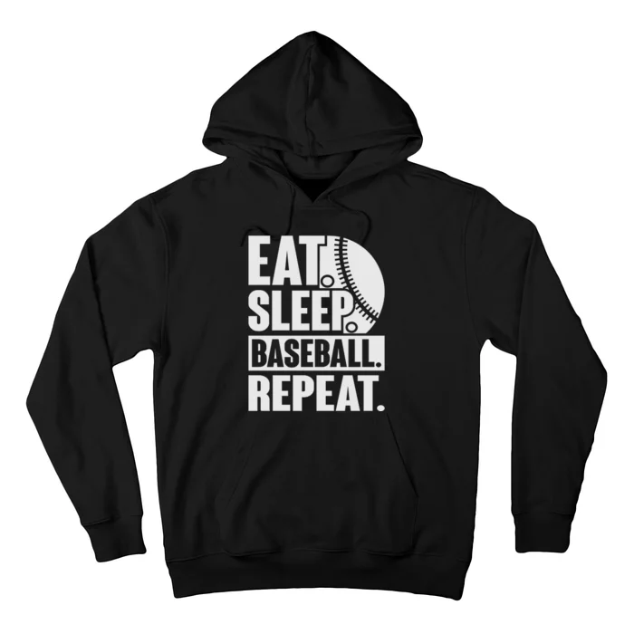 Eat Sleep Baseball Repeat Baseball Player Funny Baseball Hoodie