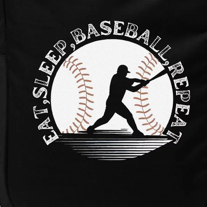 Eat Sleep Baseball Repeat Funny Baseball Player Impact Tech Backpack