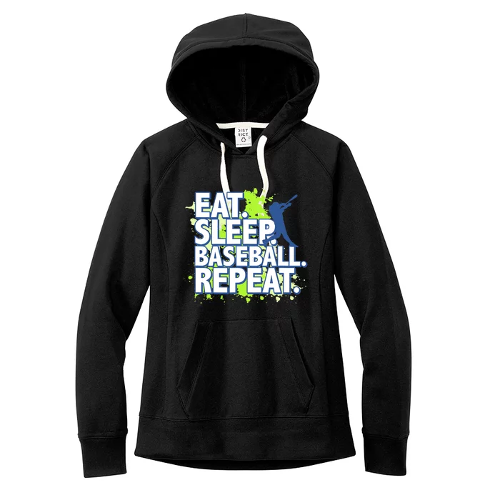 Eat Sleep Baseball Repeat Women's Fleece Hoodie