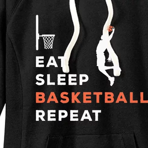 Eat Sleep Basketball Repeat Player Coach Hooper Women's Fleece Hoodie