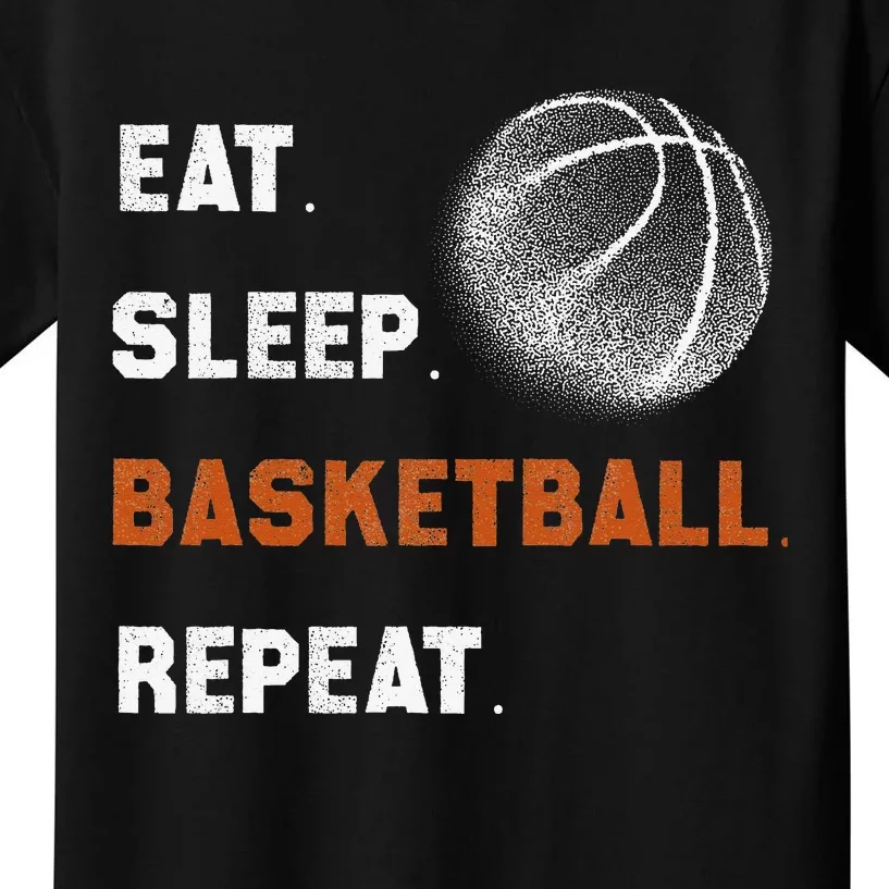 Eat Sleep Basketball Repeat Kids T-Shirt