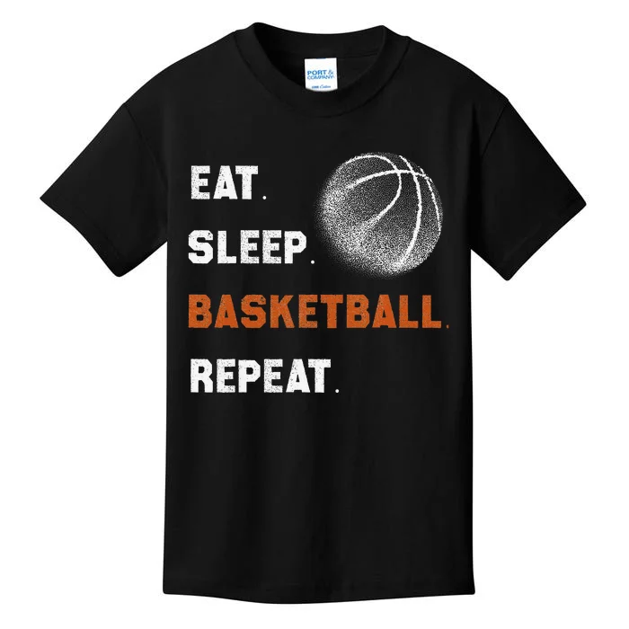 Eat Sleep Basketball Repeat Kids T-Shirt