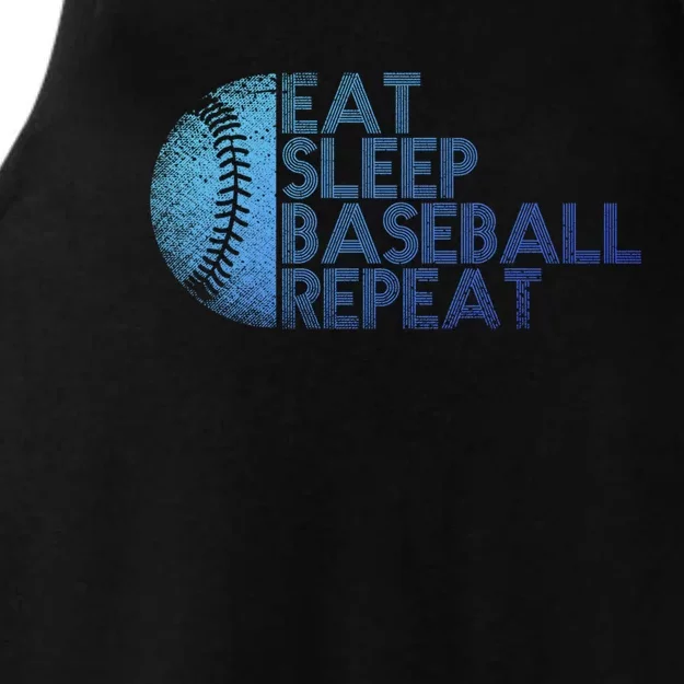 Eat Sleep Baseball Repeat Baseball Player Funny Baseball Gift Ladies Tri-Blend Wicking Tank