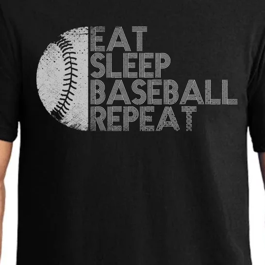 Eat Sleep Baseball Repeat Baseball Player Funny Baseball Pajama Set