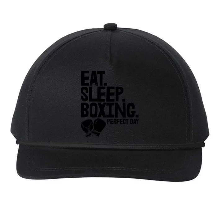 Eat Sleep Boxing Perfect Day Funny Wo Boxing Sports Love Premium Snapback Five-Panel Rope Hat