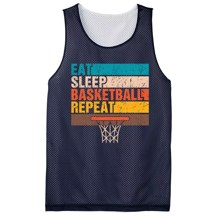 Eat. Sleep. Basketball. Repeat. Basketball Youths Bball Mesh Reversible Basketball Jersey Tank