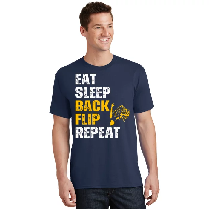 Eat Sleep Back Flip Repeat Acrobat Gymnastics Gift T-Shirt