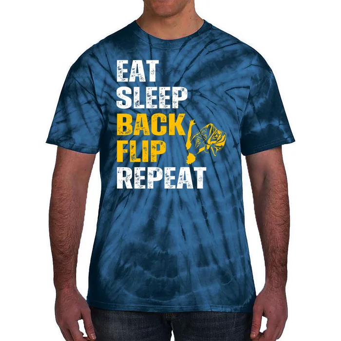 Eat Sleep Back Flip Repeat Acrobat Gymnastics Gift Tie-Dye T-Shirt