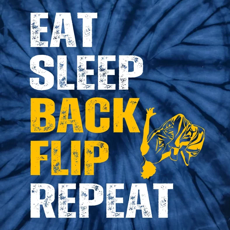 Eat Sleep Back Flip Repeat Acrobat Gymnastics Gift Tie-Dye T-Shirt