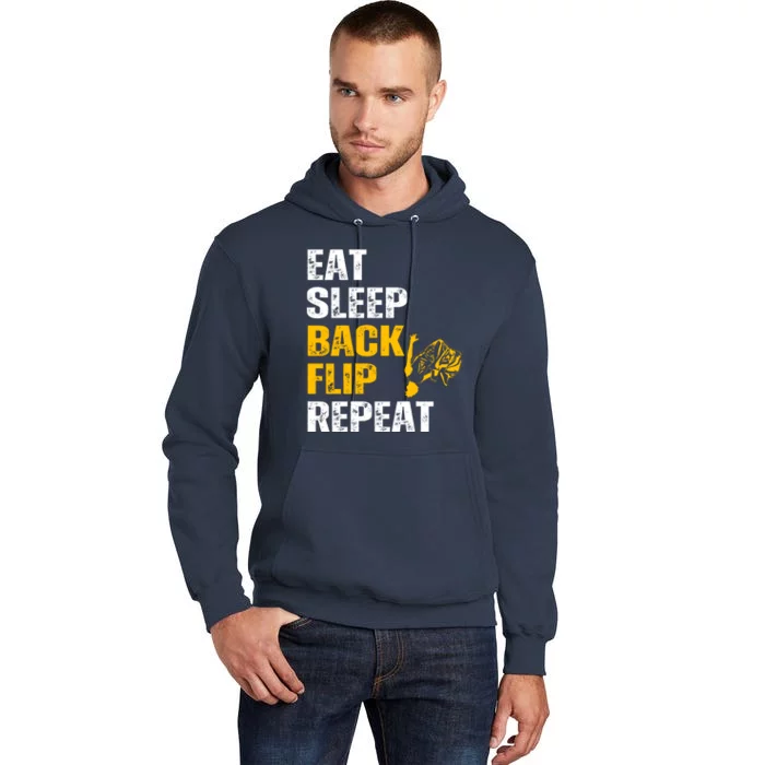 Eat Sleep Back Flip Repeat Acrobat Gymnastics Gift Tall Hoodie