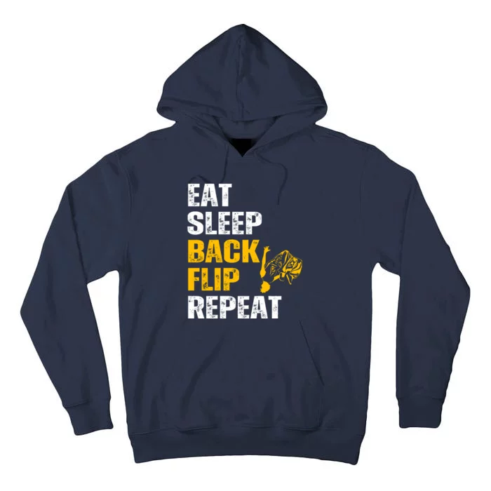 Eat Sleep Back Flip Repeat Acrobat Gymnastics Gift Tall Hoodie