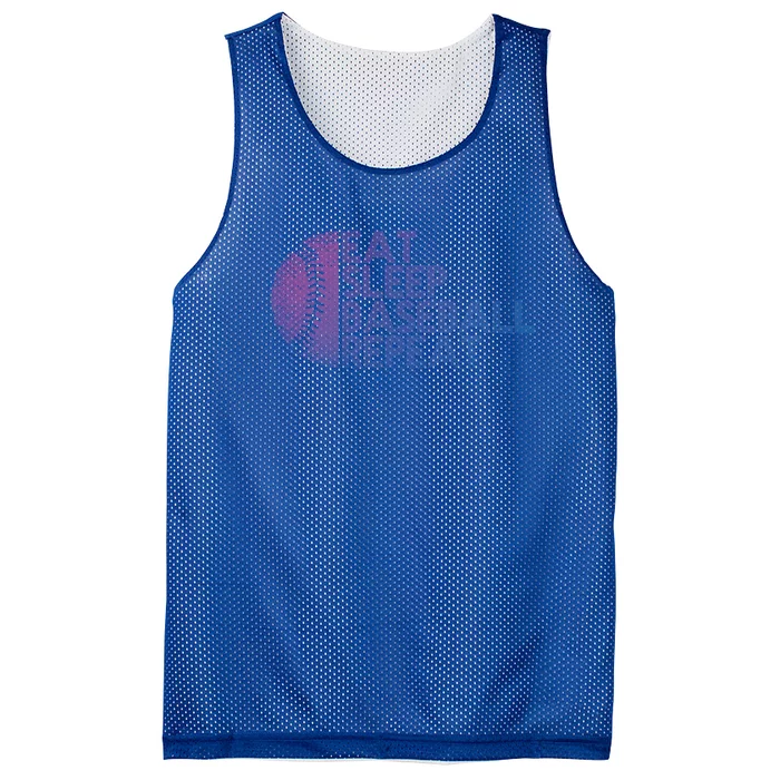 Eat Sleep Baseball Repeat Baseball Player Funny Baseball Gift Mesh Reversible Basketball Jersey Tank