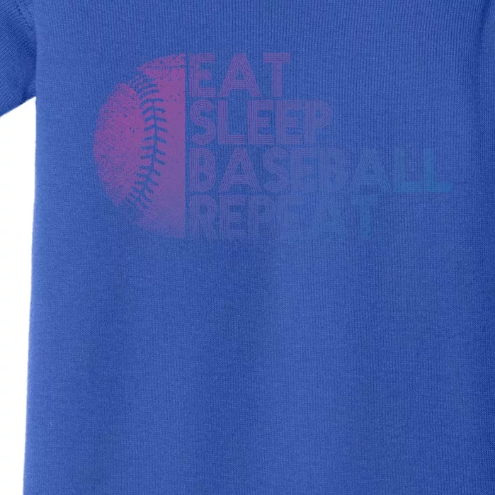 Eat Sleep Baseball Repeat Baseball Player Funny Baseball Gift Baby Bodysuit