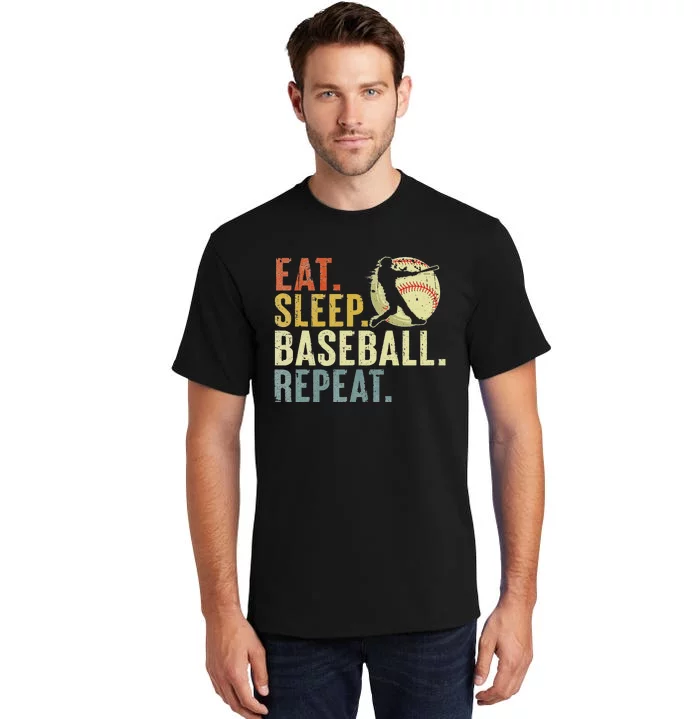 Eat Sleep Baseball Repeat Funny Baseball Lover Tall T-Shirt