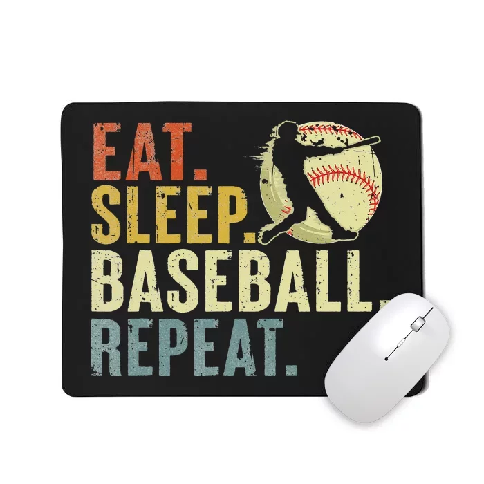 Eat Sleep Baseball Repeat Funny Baseball Lover Mousepad