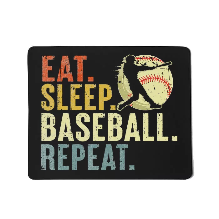 Eat Sleep Baseball Repeat Funny Baseball Lover Mousepad