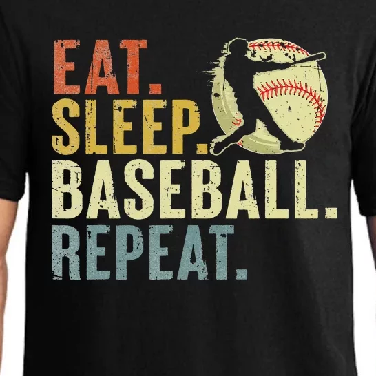 Eat Sleep Baseball Repeat Funny Baseball Lover Player Pajama Set