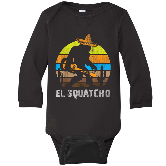 El Squatcho Bigfoot Sasquatch Baby Long Sleeve Bodysuit