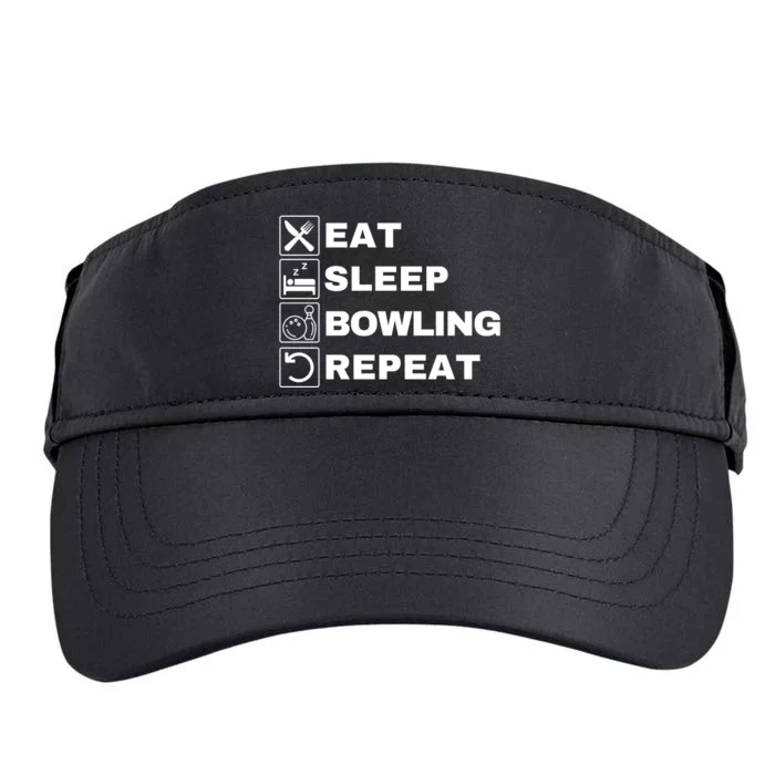 Eat Sleep Bowling Repeat Lucky Bowling Funny Bowling Lucky Bowler Eat Sleep Adult Drive Performance Visor