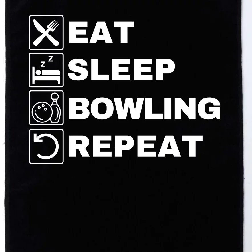 Eat Sleep Bowling Repeat Lucky Bowling Funny Bowling Lucky Bowler Eat Sleep Platinum Collection Golf Towel