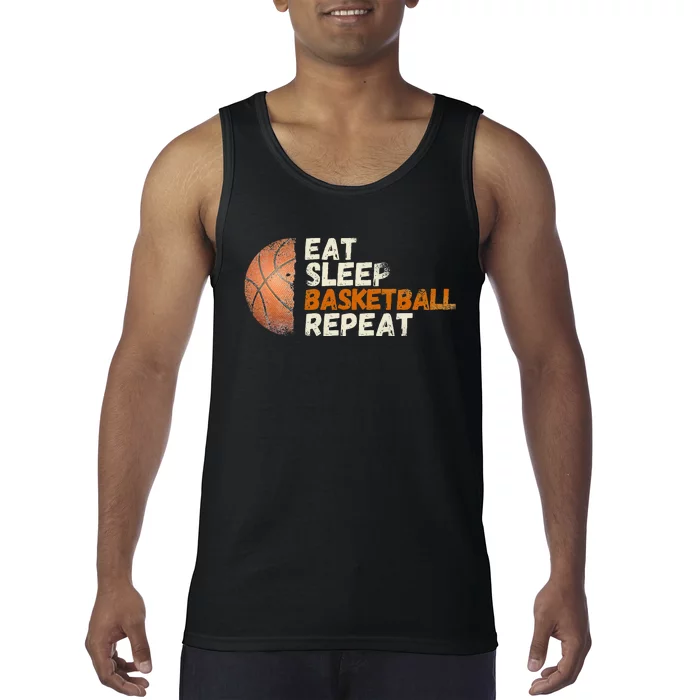 Eat Sleep Basketball Repeat Fun Basketball Fans Tank Top