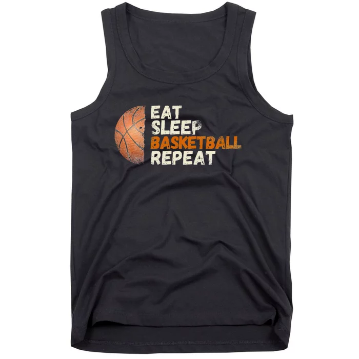 Eat Sleep Basketball Repeat Fun Basketball Fans Tank Top