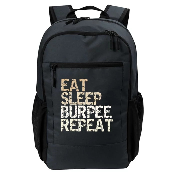 Eat Sleep Burpee Repeat Fitness Saying Outfit Gift Daily Commute Backpack