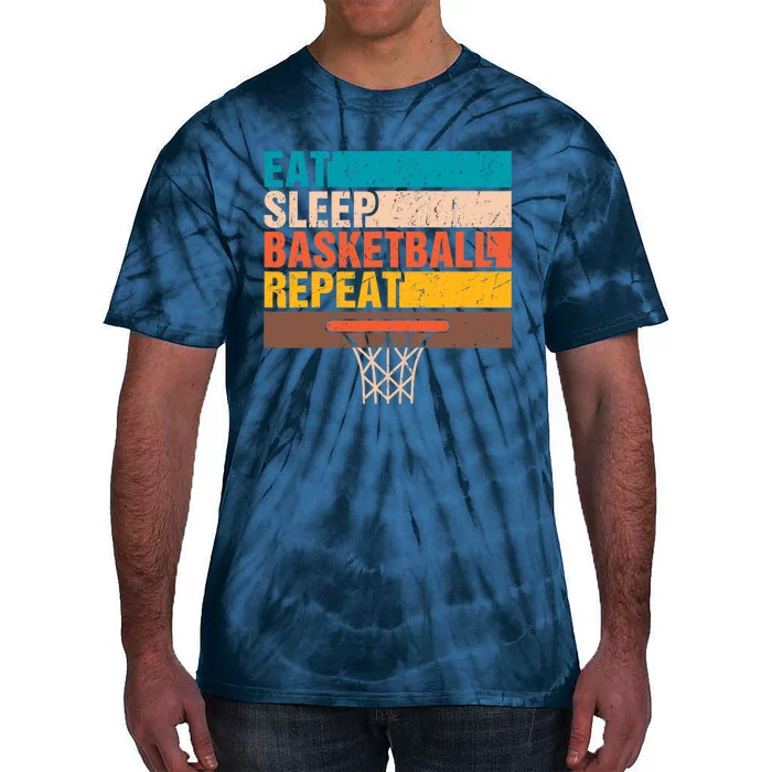 Eat. Sleep. Basketball. Repeat. Basketball Youths Bball Tie-Dye T-Shirt