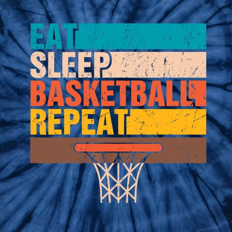 Eat. Sleep. Basketball. Repeat. Basketball Youths Bball Tie-Dye T-Shirt