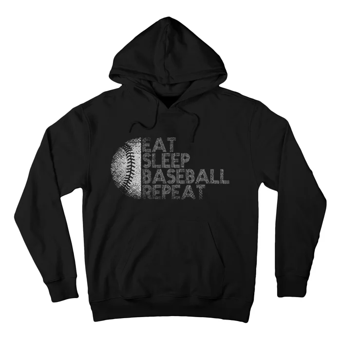 Eat Sleep Baseball Repeat Baseball Player Funny Baseball Hoodie