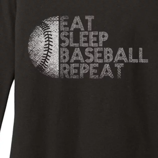 Eat Sleep Baseball Repeat Baseball Player Funny Baseball Womens CVC Long Sleeve Shirt