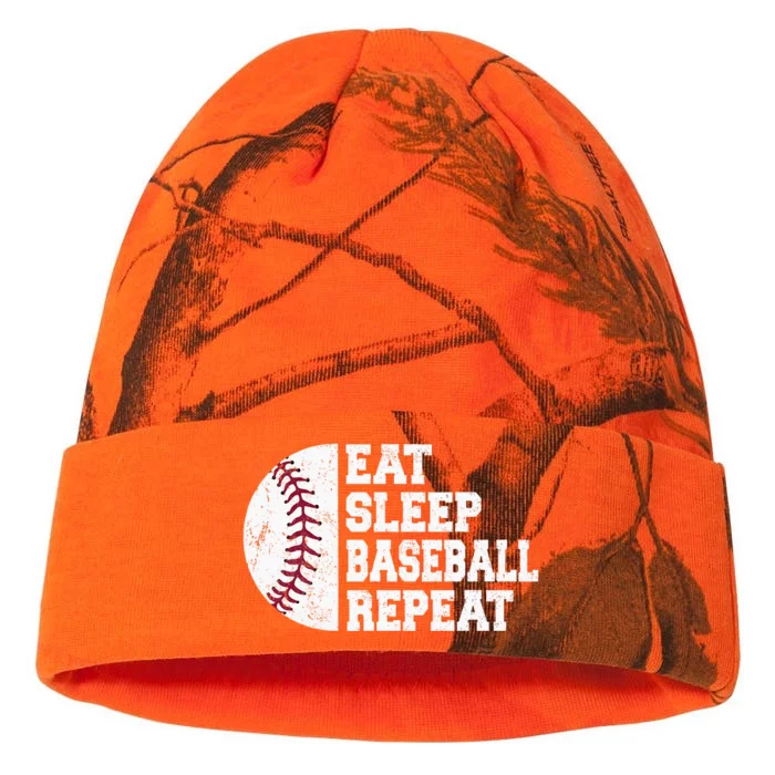 Eat Sleep Baseball Repeat Baseball Player Funny Baseball Kati - 12in Camo Beanie