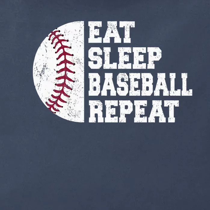 Eat Sleep Baseball Repeat Baseball Player Funny Baseball Zip Tote Bag