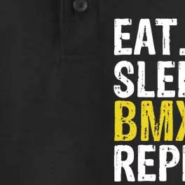 Eat Sleep Bmx Repeat Gift Dry Zone Grid Performance Polo