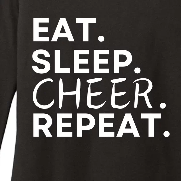 Eat Sleep Cheer Repeat Womens CVC Long Sleeve Shirt