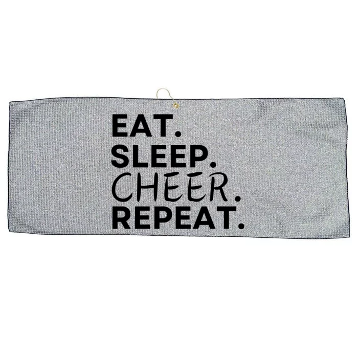 Eat Sleep Cheer Repeat Large Microfiber Waffle Golf Towel