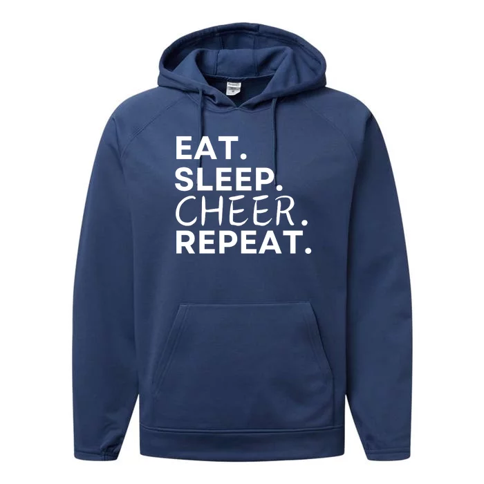 Eat Sleep Cheer Repeat Performance Fleece Hoodie