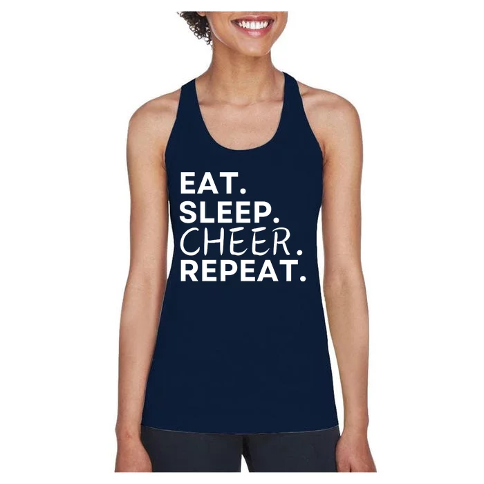 Eat Sleep Cheer Repeat Women's Racerback Tank