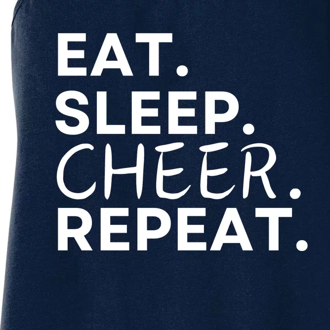 Eat Sleep Cheer Repeat Women's Racerback Tank