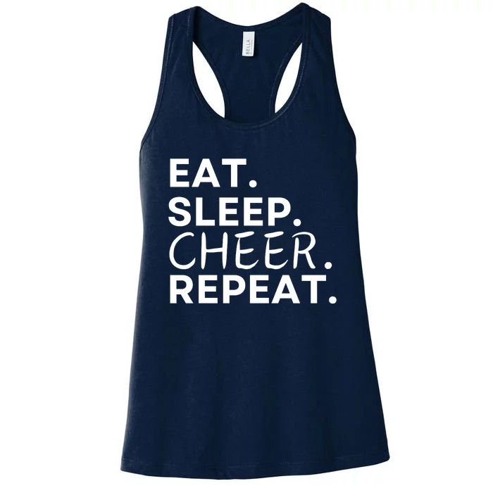 Eat Sleep Cheer Repeat Women's Racerback Tank