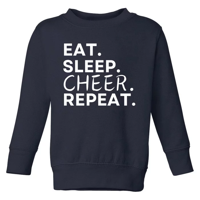 Eat Sleep Cheer Repeat Toddler Sweatshirt