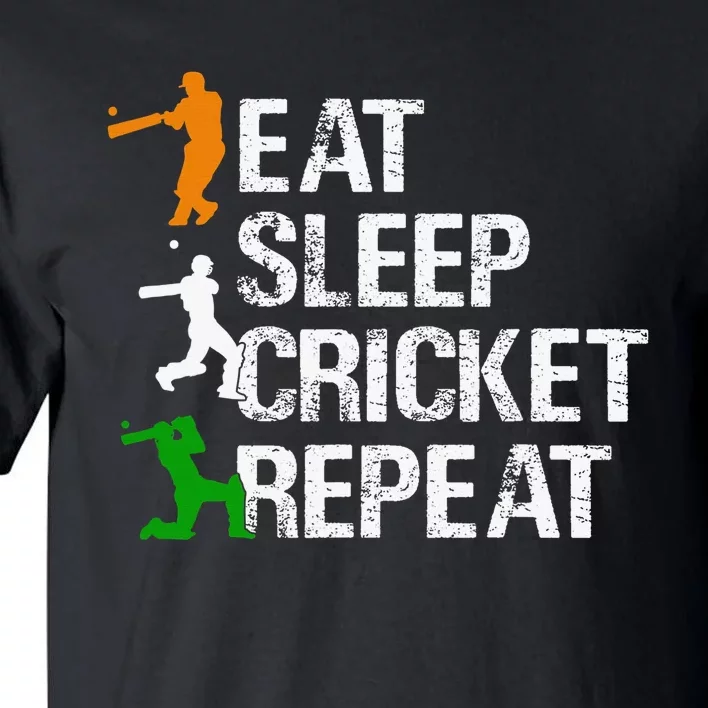 Eat Sleep Cricket Repeat Funny Cricket Sports Fans Tall T-Shirt