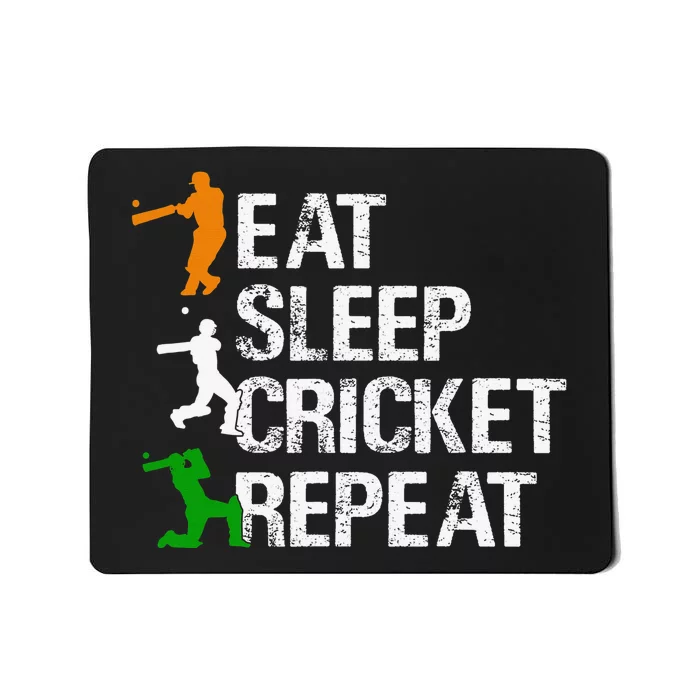 Eat Sleep Cricket Repeat Funny Cricket Sports Fans Mousepad