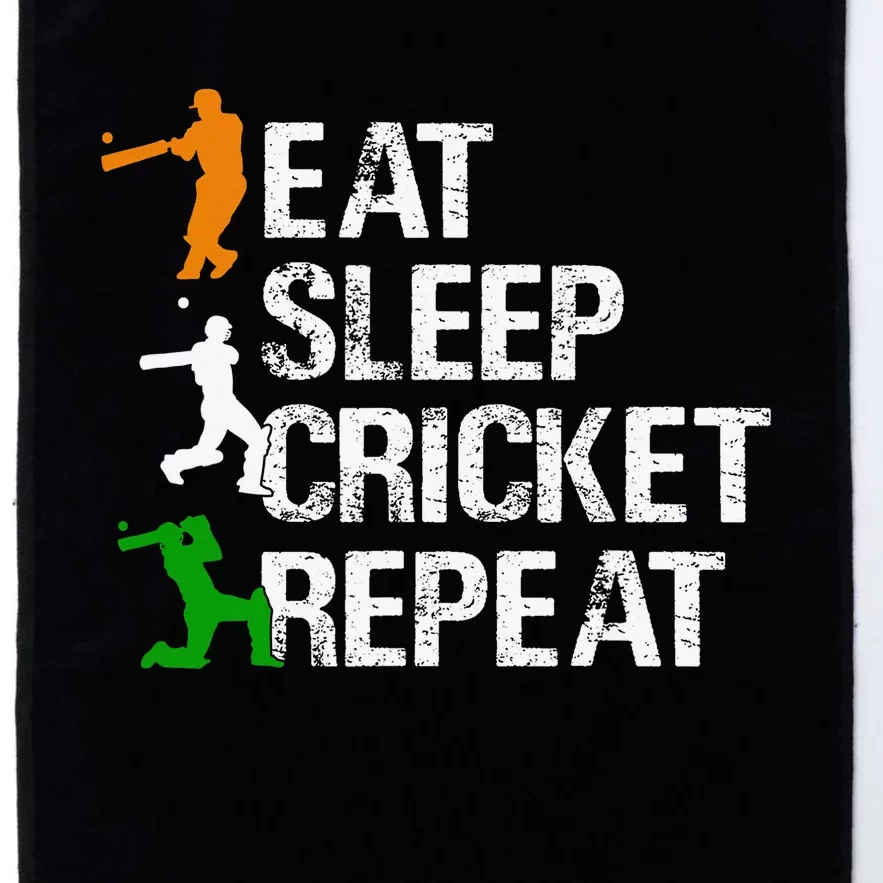 Eat Sleep Cricket Repeat Funny Cricket Sports Fans Platinum Collection Golf Towel