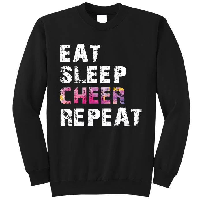 Eat Sleep Cheer Repeat Tall Sweatshirt