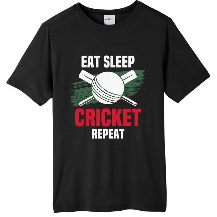 Eat Sleep Cricket Repeat Field Sports Cricketer Player ChromaSoft Performance T-Shirt