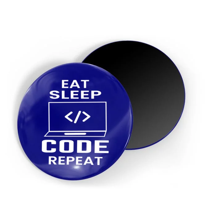 Eat Sleep Code Repeat Programmer Software Developer Coder Meaningful Gift Magnet